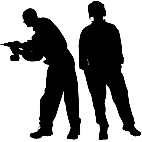 Silhouettes vectorielles homme . — Image vectorielle