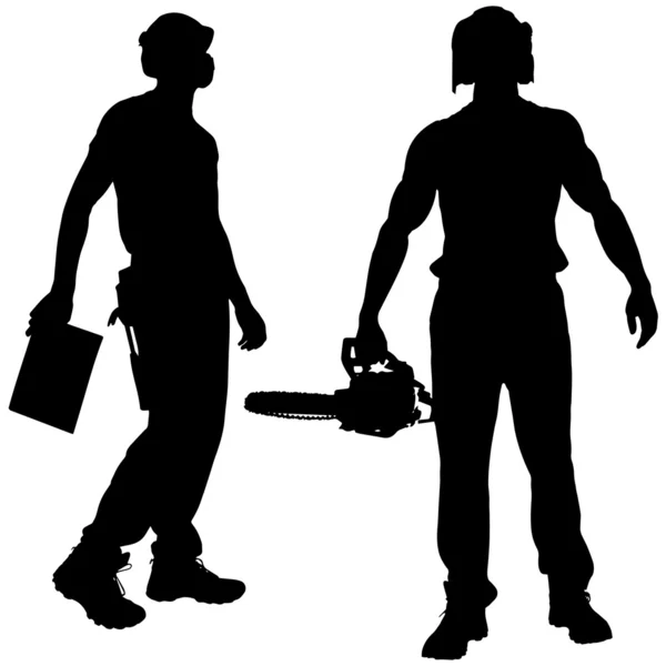 Silhouettes vectorielles homme . — Image vectorielle