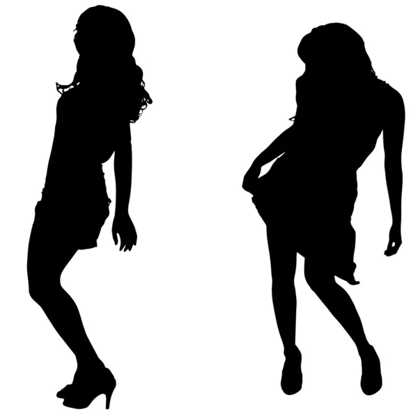 Silhouette vettoriali di donne sexy . — Vettoriale Stock