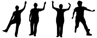 vektör yaşlı kadın silüeti.