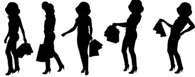 bir kadının siluet vektör.