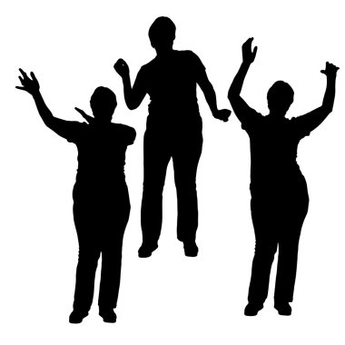 bir kadının siluet vektör.