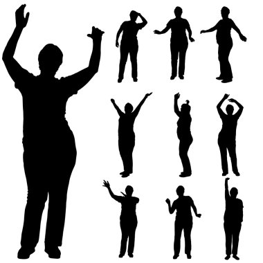 bir kadının siluet vektör.