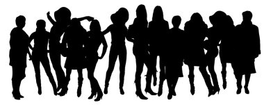 bir kadının siluet vektör.