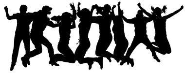 bir insan siluet vektör.