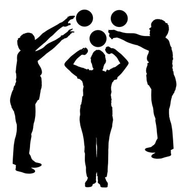 sporda kadınların Vector silhouettes.