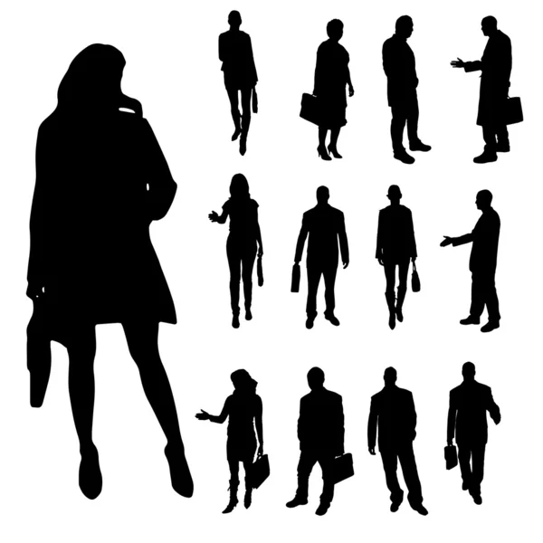 Silhouette vectorielle des hommes d'affaires . — Image vectorielle