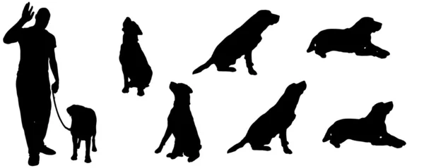 Vector silhouette of a dog. — Stock Vector