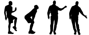 gay Vector silhouettes.