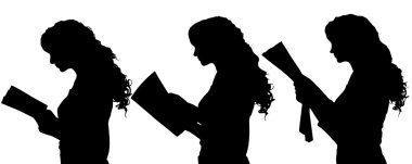 kadın silüeti vektör.