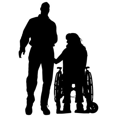 bir çiftin siluet vektör.