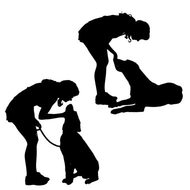 bir kadının siluet vektör.