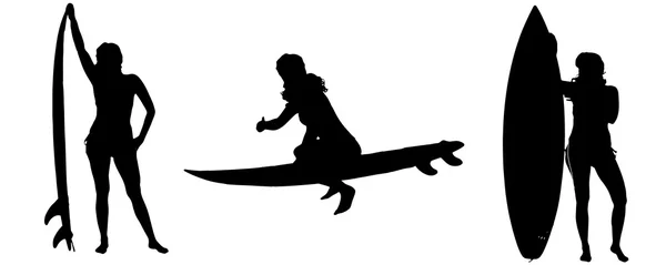 Vector silhouet van een vrouw. — Stockvector