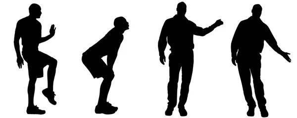 Vector silhouettes of gay. — Stock Vector