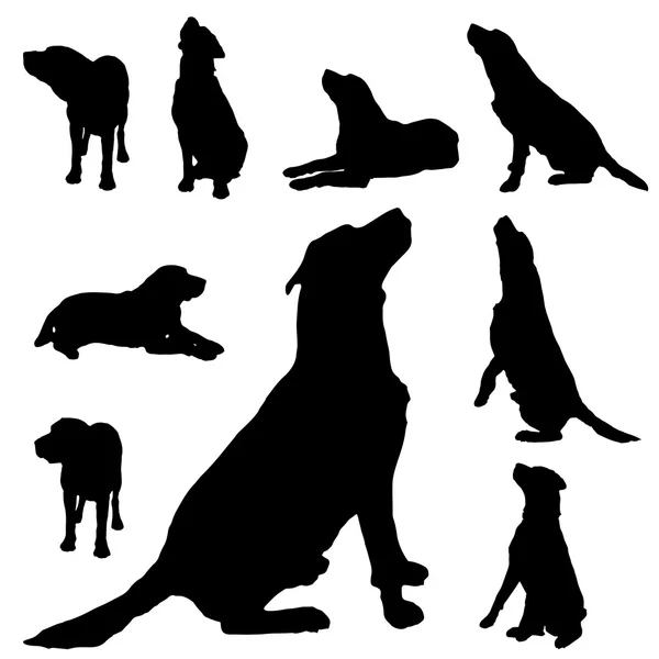 Silhouette vettoriale di un cane. — Vettoriale Stock