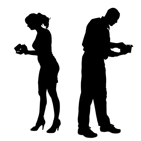 Vector waiter silhouette. — Stock Vector