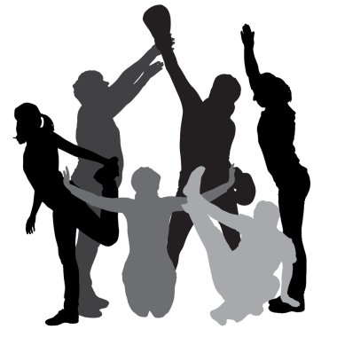 bir kadının siluet vektör.