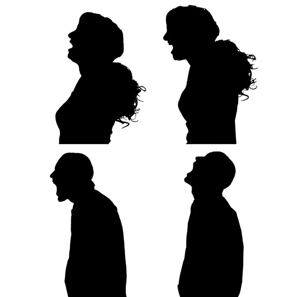 Vector silhouet van mensen. — Stockvector