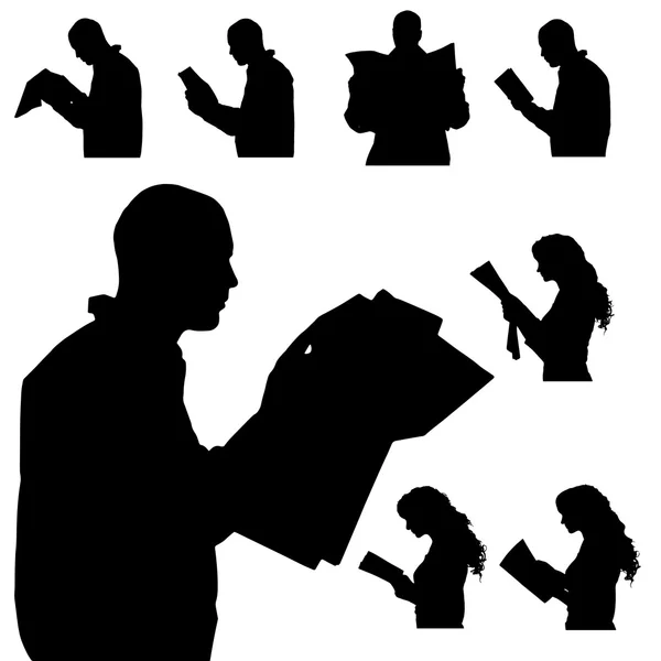 Vector silhouette of people. — Stock Vector