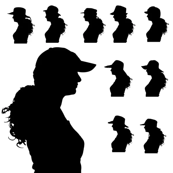 Vektor Silhouette der Frau. — Stockvektor