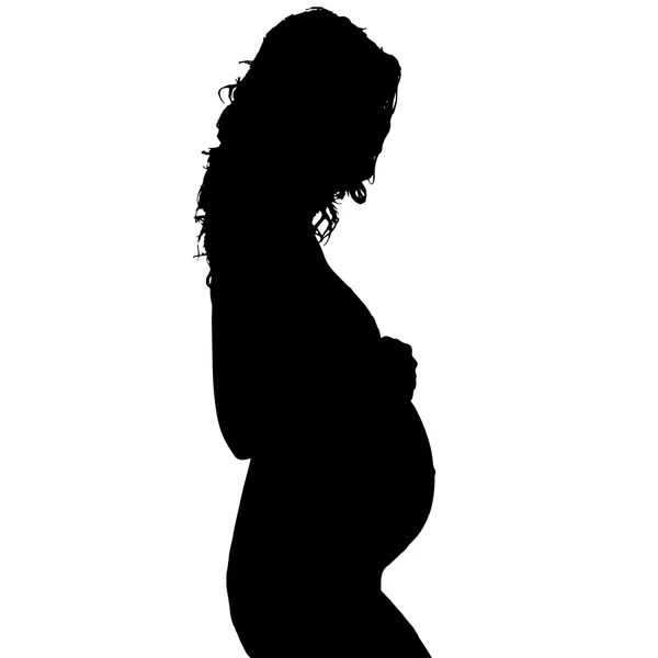 Vektorsilhouette einer Schwangeren. — Stockvektor
