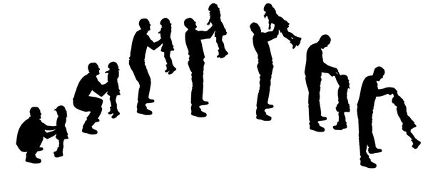 Vector silhouette of people.