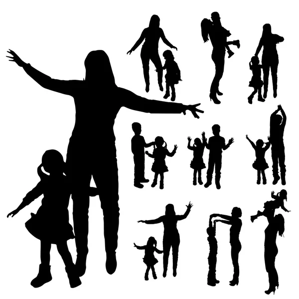 Silhouette vectorielle des personnes . — Image vectorielle