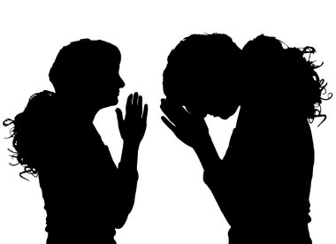 kadın silüeti vektör.