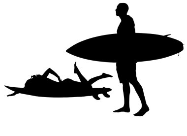 bir insan siluet vektör.