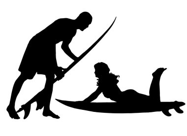 bir insan siluet vektör.