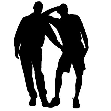 gay Vector silhouettes.