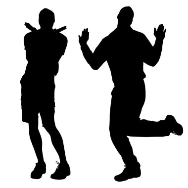 gay Vector silhouettes.