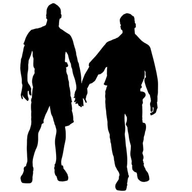 gay Vector silhouettes.