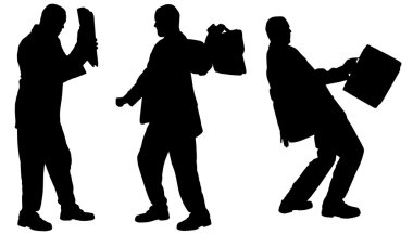 işadamı siluet vektör.