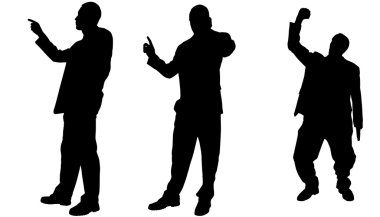 işadamı siluet vektör.