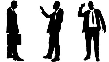 işadamı siluet vektör.