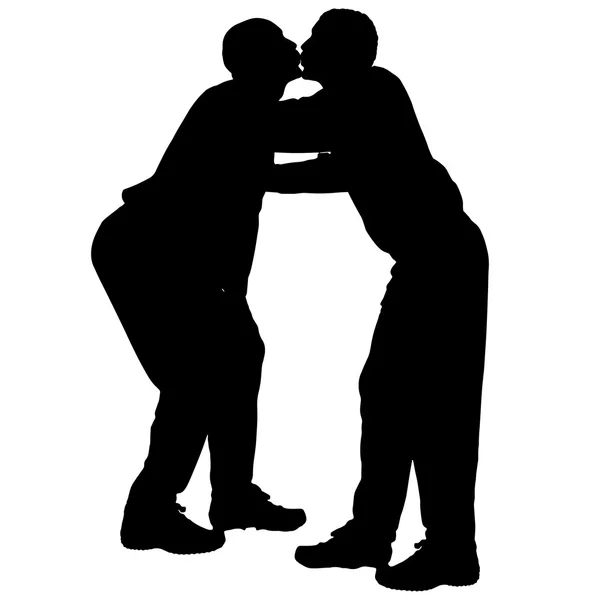 Vector silhouettes of gay. — Stock Vector
