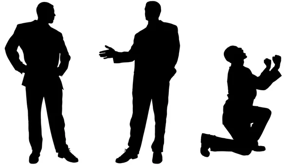 Silhouette vectorielle de l'homme d'affaires . — Image vectorielle