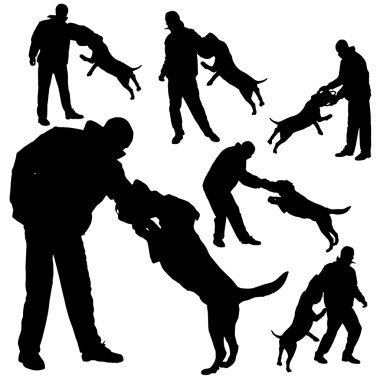 Bir adamın vektör silueti.