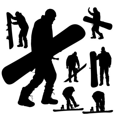 Bir adamın vektör silueti.