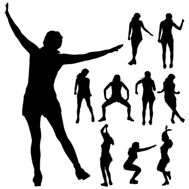 bir kadının siluet vektör.