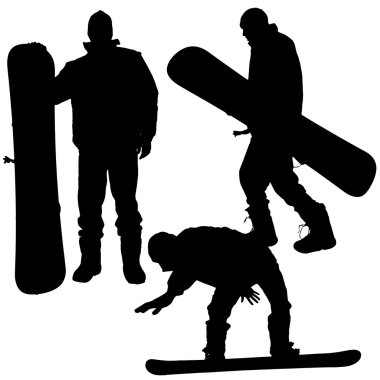 Bir adamın vektör silueti.