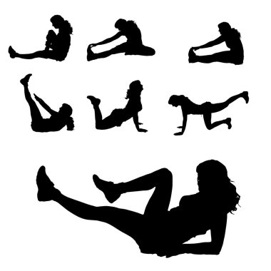 bir kadının siluet vektör.