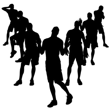 gay Vector silhouettes.