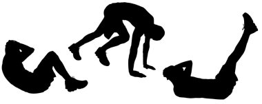 bir insan siluet vektör.