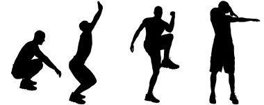 bir insan siluet vektör.