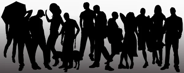 Vector people silhouette. — Stock Vector