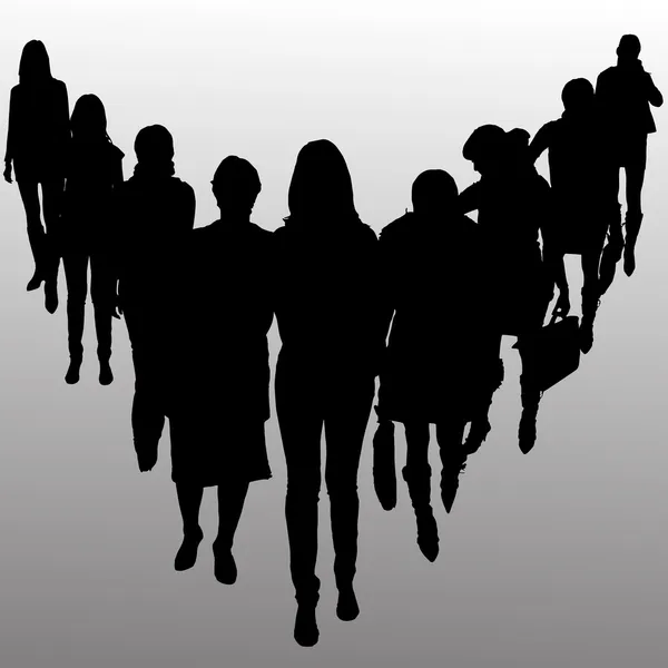 Vector silhouet van mensen uit het bedrijfsleven. — Stockvector
