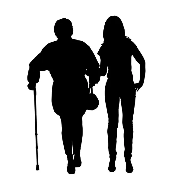 Vector silhouettes of people. — Stock Vector