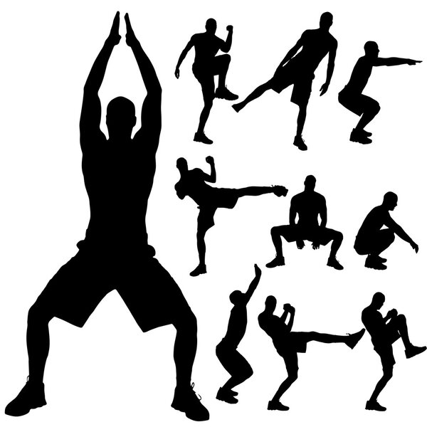 Vector silhouette of a man.